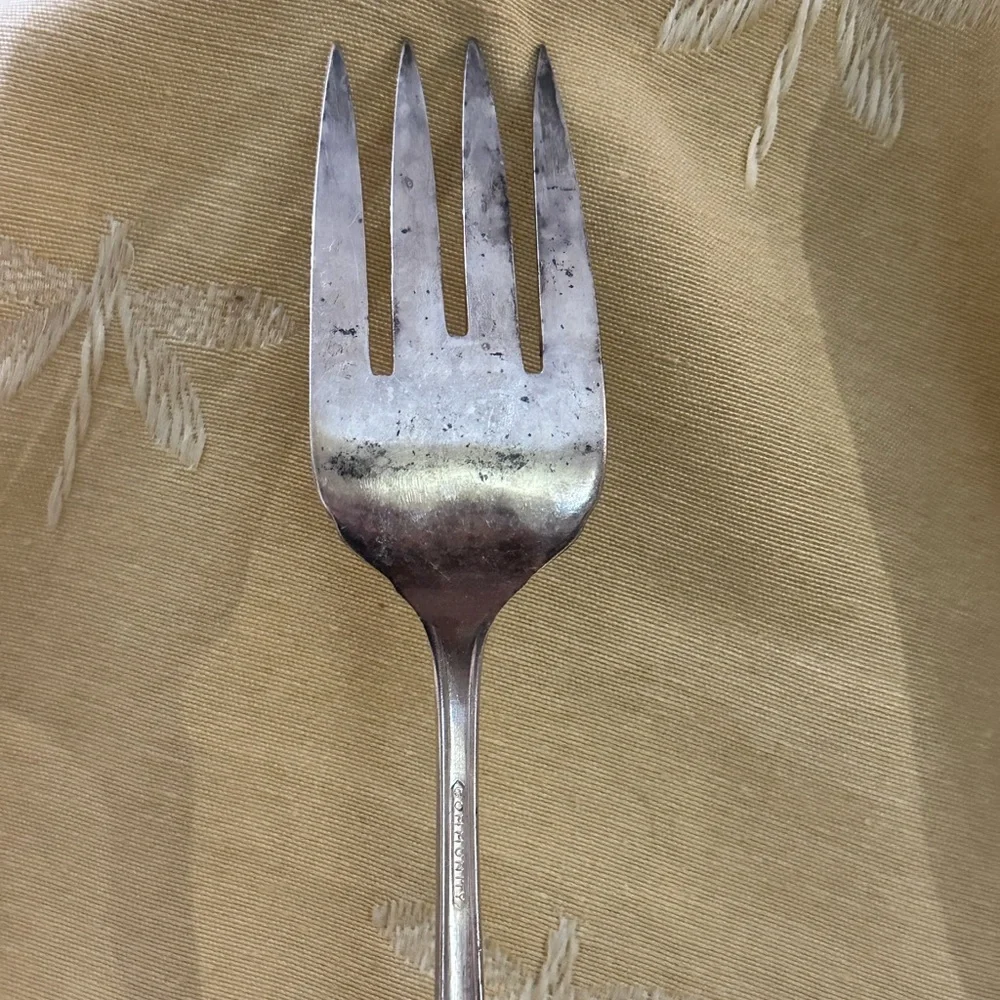 Vintage Community White Orchid 1953 Serving / Meat Fork.